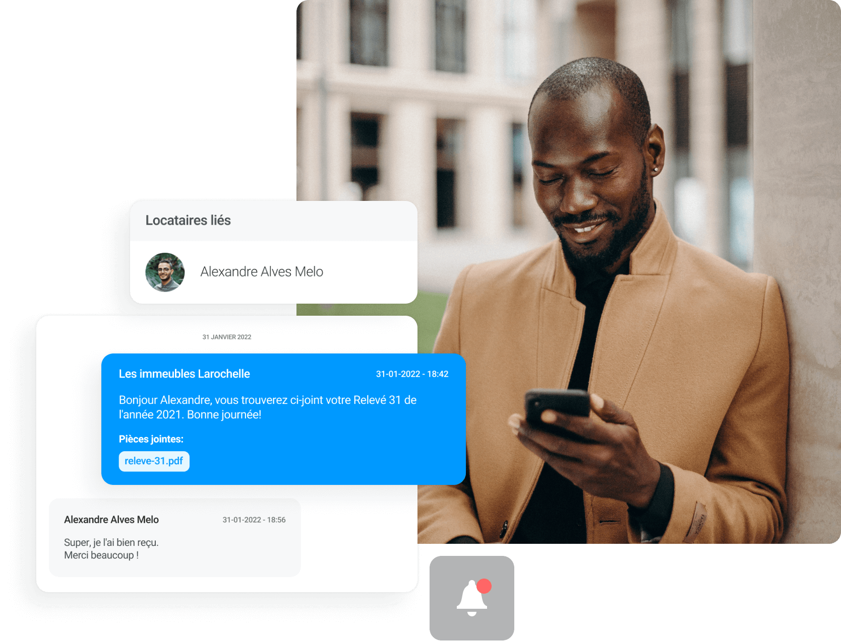 Communications propriétaires/locataires centralisées et certifiées